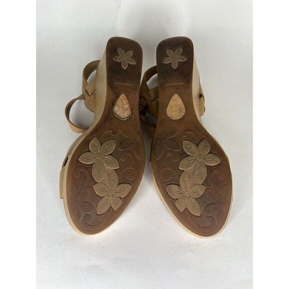 Born Shoes Sandals Heels Platform Ankle Strap Women Size 10M Brown Leather - Picture 13 of 14